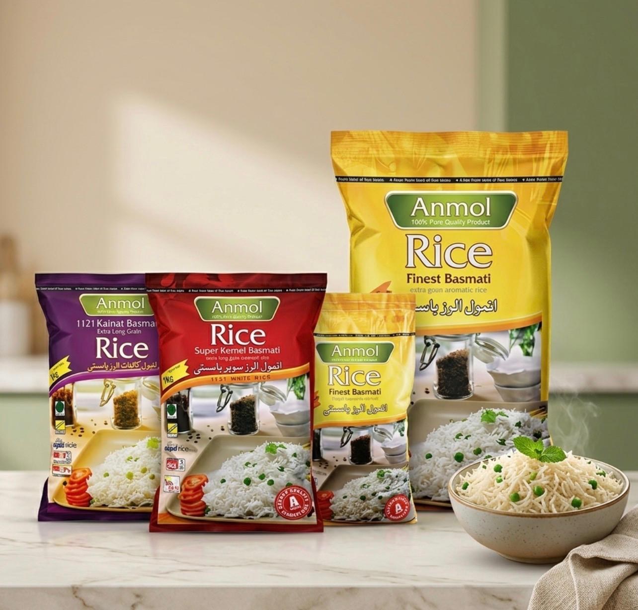 Basmati rice with Shan products